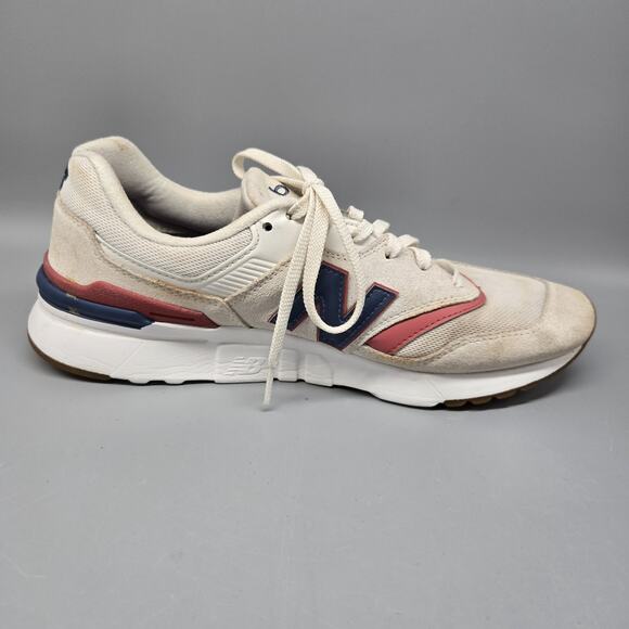 Unisex Women's 11 Men’s 9.5 New Balance 997H White Blue Red Running Shoes - Picture 7 of 12